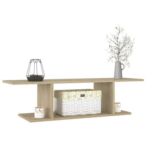 Wisząca szafka telewizyjna, dąb sonoma, 103x30x26,5 cm, płyta na Arena.pl