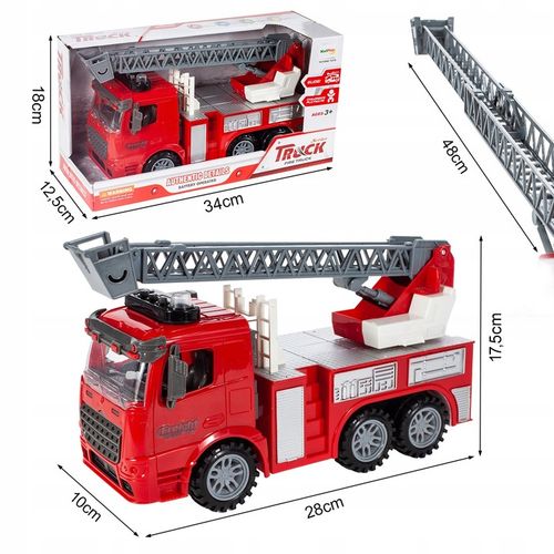 STRAŻ POŻARNA WÓZ STRAŻACKI Z DRABINĄ AUTO SAMOCHÓD INTERAKTYWNY DŹWIĘK na Arena.pl