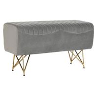 Emaga Taboret DKD Home Decor 90 x 31 x 47 cm Szary Złoty Metal