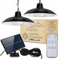 2x LAMPA SOLARNA WISZĄCA OGRODOWA ZEWNĘTRZNA altana taras CZUJNIK + pilot