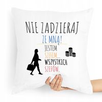 Poduszka Prezent Dla Szefa Szef Wszystkich Szefów Z Nadrukiem Ze Zdjęciem