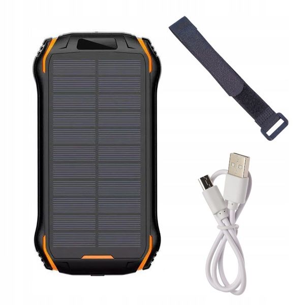 SOLARNY POWER BANK 26800mAh 2xUSB LATARKA INDUKCJA zdjęcie 6