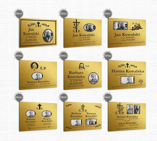 TABLICZKA NAGROBNA NAGROBKOWA ze zdjęciem ALUMINIOWA DIBOND UV 40x30 cm na Arena.pl