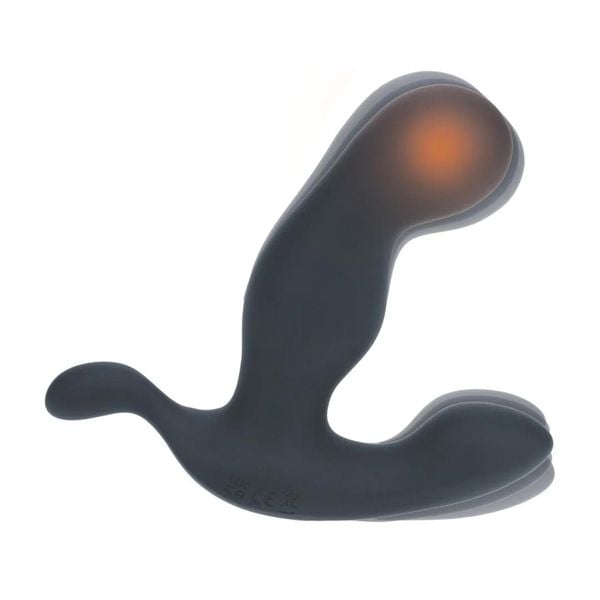 Heating And Vibrating Silicone Prostate Stimulator - Black zdjęcie 1