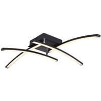 LAMPA sufitowa TANSY 67129-24 Globo metalowa OPRAWA plafon LED 24W 3000K-6000K regulowany czarny