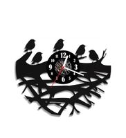 Zegar ścienny z płyty winylowej Ptaszki w gniazdku 7.1