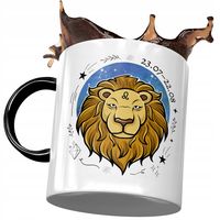 Kubek Czarny Lew Znaki Zodiaku Horoskop Z Nadrukiem Ze Zdjęciem