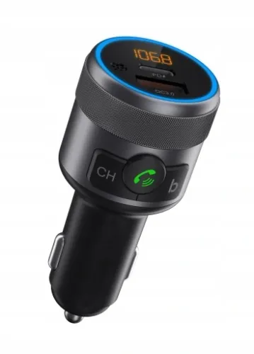 TRANSMITER FM BLUETOOTH USB TYP C QC 3.0 + PD BASS na Arena.pl
