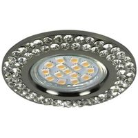 Okrągłe oczko sufitowe 2251042 Candellux kryształki crystals czarne