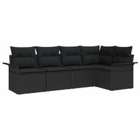 Zestaw Sof na Ogród 5 pcs 242.5 x 132.5 x 85 cm Polirattan