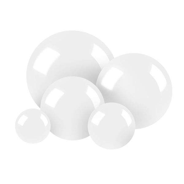 Kula dekoracyjna ceramiczna biała 9 cm zdjęcie 3