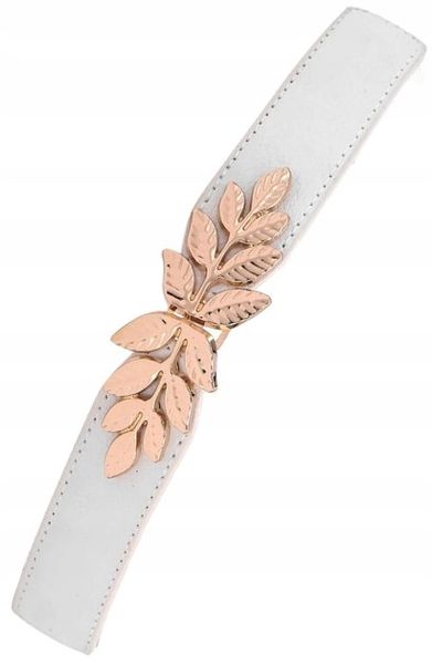 Pasek Retro Gumowy Do Sukienki Damski Liść Listek zdjęcie 4