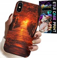 ETUI DO IPHONE X / XS - PARK, JESIEŃ, SPADAJĄCE LIŚCIE, PLECKI
