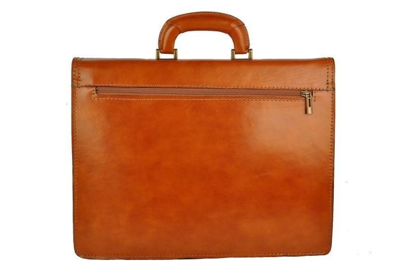 Aktówka męska skórzana - Barberini's - Brązowa zdjęcie 5