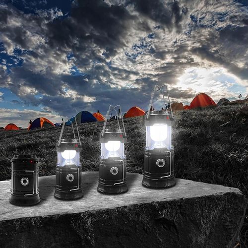 Lampa Solarna LED Latarka Turystyczna Biwakowa Akumulatorowa USB Powerbank na Arena.pl