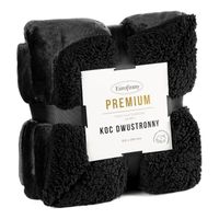 Miękki koc dwustronny TEDY 70X160 czarny