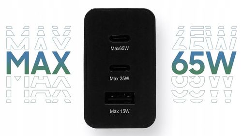 SZYBKA ŁADOWARKA SIECIOWA EPT650 TRIO 65W USB-C DO SAMSUNG GALAXY S22 23 24 na Arena.pl