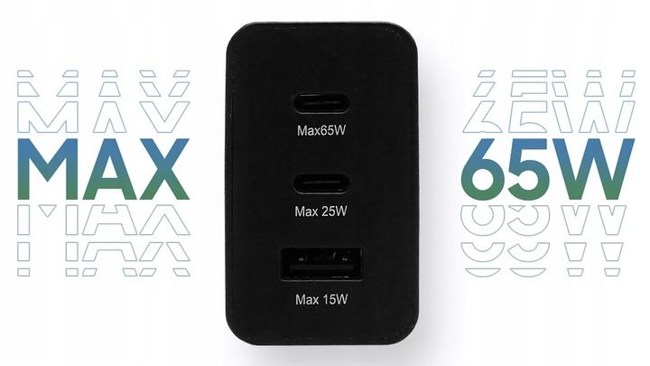 SZYBKA ŁADOWARKA SIECIOWA EPT650 TRIO 65W USB-C DO SAMSUNG GALAXY S22 23 24 zdjęcie 3