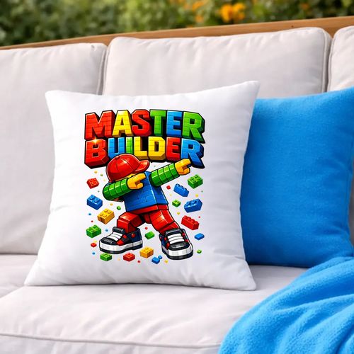 Master builder - poduszka na prezent KLOCKI DZIECKO okazja na Arena.pl