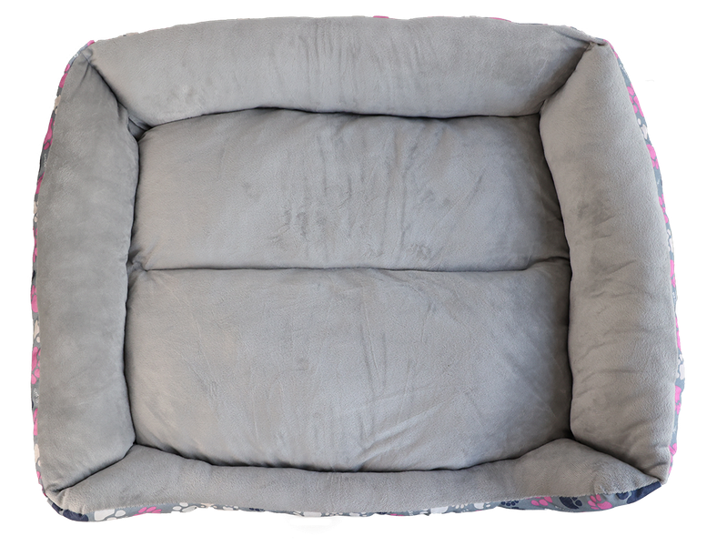 Legowisko dla psa szare XL prostokątne PAWPRINT 74x59cm zdjęcie 2