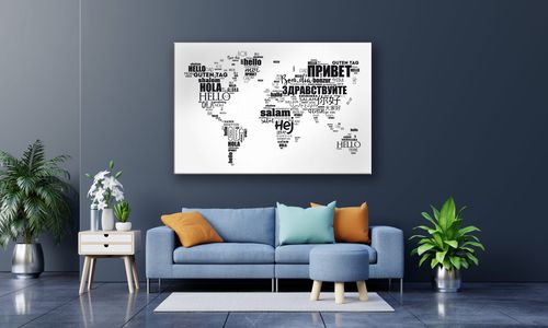 OBRAZ NA SZKLE PROSTOKĄTNY 90x60cm 128 Mapa na Arena.pl