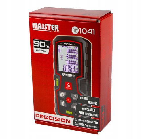DALMIERZ LASEROWY MIERNIK ODLEGŁOŚCI CYFROWY 50M poziomica KĄTOMIERZ na Arena.pl