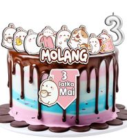 OPŁATEK ZESTAW NA URODZINY MOLANG BAJKA + IMIĘ