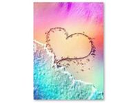 KOLOROWE SERCE NA PLAŻY  HAFT