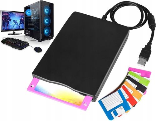ZEWNĘTRZNA STACJA DYSKIETEK NAPĘD 3,5'' FDD USB SLIM FLOPPY DISK 1.44MB na Arena.pl