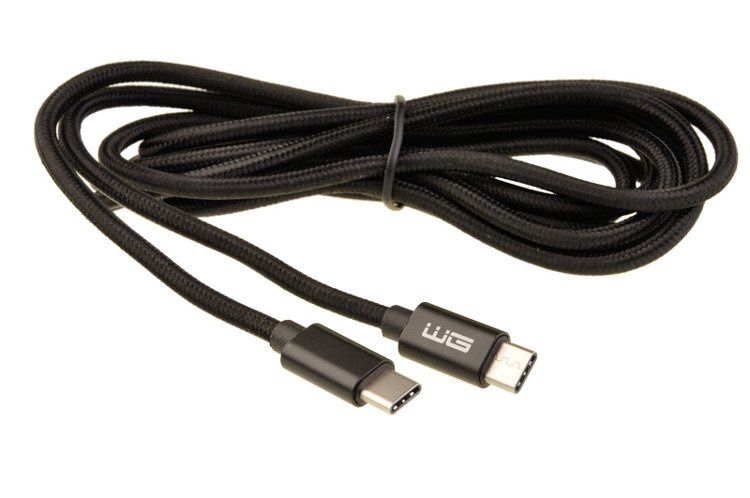 Kabel WG nylonowy USB Typ C - USB Typ C 1m zdjęcie 2