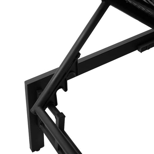 Leżak z poduszką, czarny, polirattan na Arena.pl