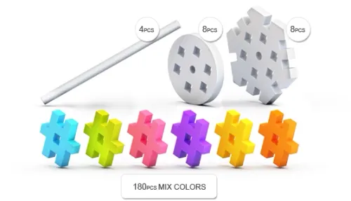 klocki konstrukcyjne Meli Basic Constructor 200 szt. na Arena.pl