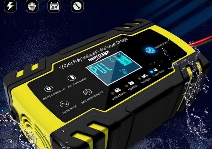 PROSTOWNIK Mikroprocesorowy SAMOCHODOWY DO AKUMULATORÓW 12V 24V 8A AGM zdjęcie 9