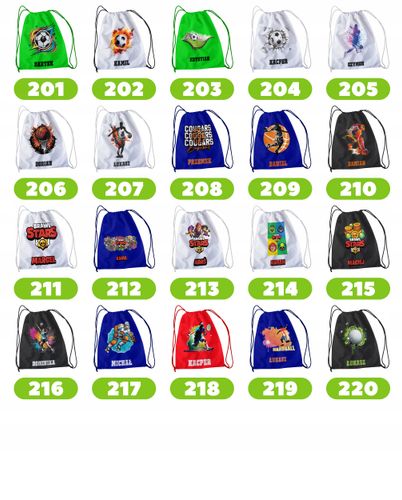 WOREK PLECAK SPORTOWY NA WF DLA DZIECI - SUPER ZINGS + IMIĘ! BAJKA THINGS na Arena.pl