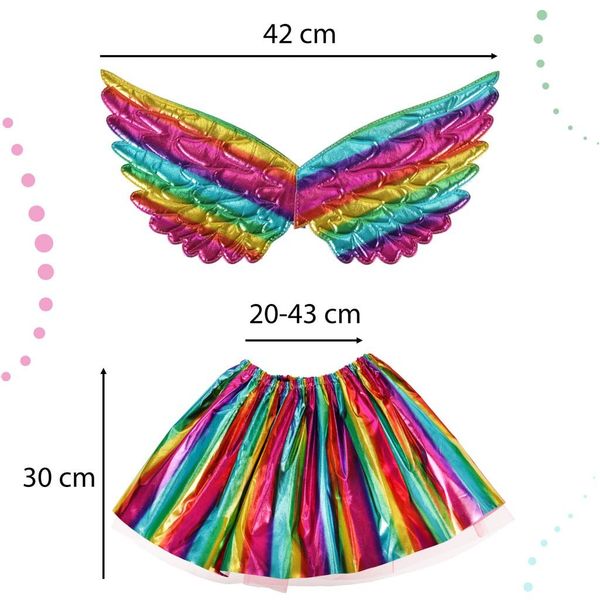 Kostium strój jednorożec spódnica opaska multikolor zdjęcie 3