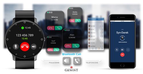 Smartwatch Giewont GW120-2 PRO Czarny na Arena.pl