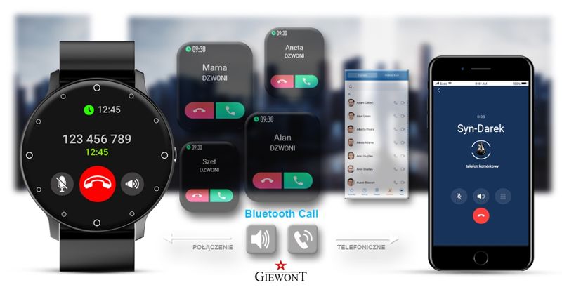 Smartwatch Giewont GW120-2 PRO Czarny zdjęcie 10