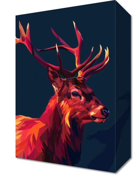 Obraz 20x30cm Jeleń w Geometrii zdjęcie 1