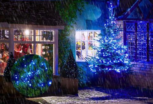 LAMPKI CHOINKOWE 1000 LED FLASH ZEWNĘTRZNE WEWNĘTRZNE ŚWIĘTA NIEBIESKIE na Arena.pl
