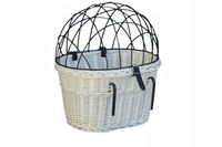 KOSZ na rower KOSZYK wiklinowy z kratką dla psa