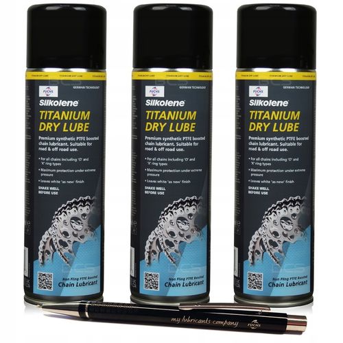 3 x FUCHS SILKOLENE TITANIUM DRY LUBE - SMAR DO ŁAŃCUCHA - SPRAY - 500ml na Arena.pl