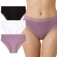 Majtki Damskie Figi Bikini Bawełniane Modelujące Plus Size 3-PAK MORAJ -3XL