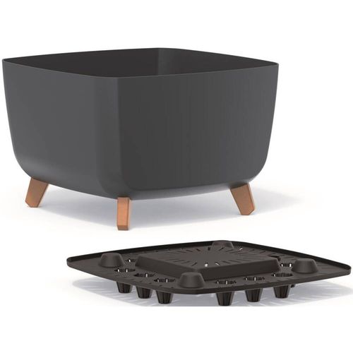 Doniczka GRACIA SQUARE 29x29CM antracyt na Arena.pl