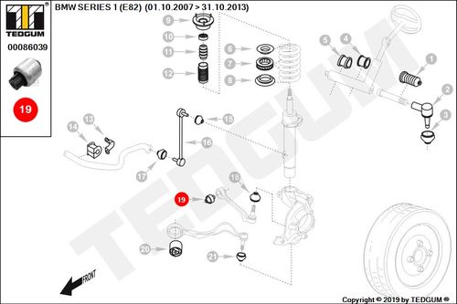 BMW 1 E82 TULEJA WAHACZA PRZEDNIEGO TYLNY E82 E na Arena.pl