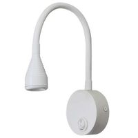 Kinkiet LAMPA ścienna POLA 03738 Ideus regulowana OPRAWA metalowa LED 3,5W 4000K na peszlu do czytania biała