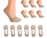 6X MIKROSTOPKI BAMBUSOWE WYCIĘTE Z SILKONEM BEŻOWE