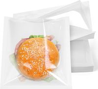 Koogel Zestaw 100 Torebek Piekarniczych Białe Papier Kraft 18 x 19 cm