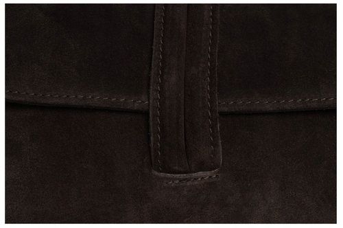 WŁOSKA SKÓRZANA KOPERTÓWKA TOREBKA WIZYTOWA SOLOME FLORA BRĄZOWA ZAMSZOWA na Arena.pl