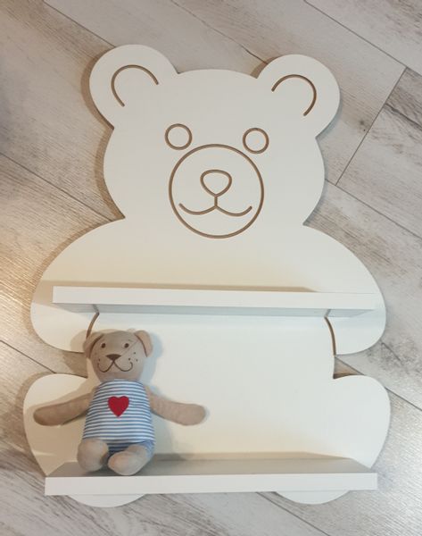 Półka Miś Dwupoziomowa Misiu biały zdjęcie 3