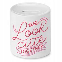 Skarbonka Prezent Walentynki We Look Cute Together Z Nadrukiem Ze Zdjęciem